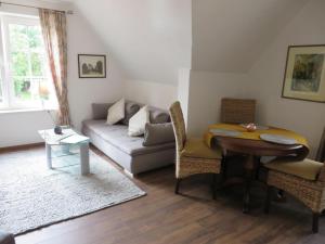 Χώρος καθιστικού στο Schicke Ferienwohnung Julia an der Nordsee