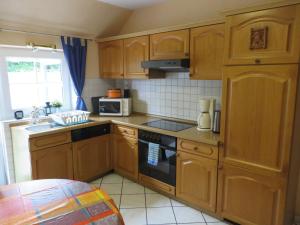 Kuchyň nebo kuchyňský kout v ubytování NEU! Ferienhof Freese-Schoone
