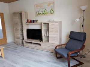 TV a/nebo společenská místnost v ubytování NEU! Ferienglück Gornsdorf - moderne FeWo-