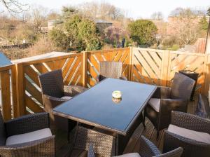 Balkón nebo terasa v ubytování NEU! Komfort Ferienwohnung Himmelsblick Fehmarn