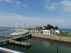 a marina with boats docked in the water at NEU! Ferienwohnung Amrum in Taarstedt