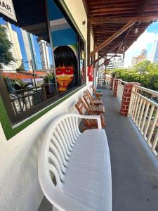 Balcon ou terrasse dans l'établissement Pousada Jardim Magico
