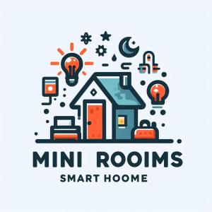 a vector illustration of mini rooms smart homes logo at MiniRooms in Boa Vista