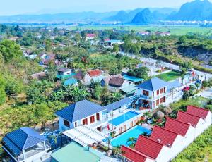 an aerial view of a house at The Hillside Homes in Phong Nha