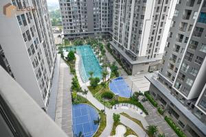 an aerial view of an apartment complex with a swimming pool at Căn Hộ Westgate D11- 2N House in Ho Chi Minh City