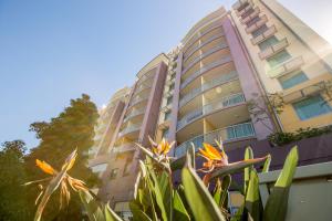 a tall building with a bunch of flowers on top of it at Hotel Gloria in Springwood