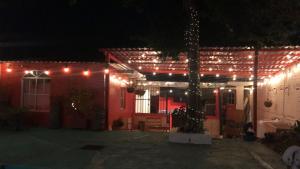 Bygningen som feriehuset ligger i