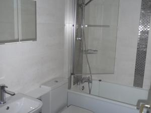 a bathroom with a shower and a toilet and a sink at Studio Les Adrets-Prapoutel, 1 pièce, 3 personnes - FR-1-771-9 in Les Adrets