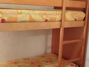 a bunk bed in a room with a ladder at Appartement Les Adrets-Prapoutel, 2 pièces, 4 personnes - FR-1-771-31 in Les Adrets