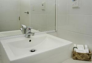 Koupelna v ubytování Aarangi Motel