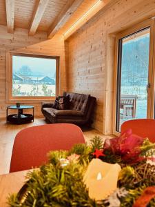 Posezení v ubytování Das Grünhaus - Dein Chalet in Grünau im Almtal