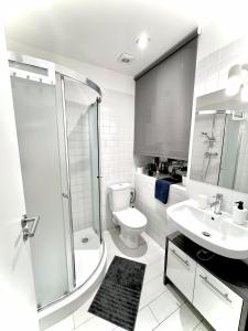 Koupelna v ubytování NEW Nelis Apartment Klínovec