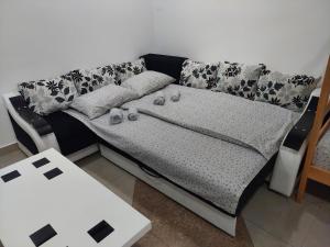 Postel nebo postele na pokoji v ubytování Apartman Aleksić u samom centru grada