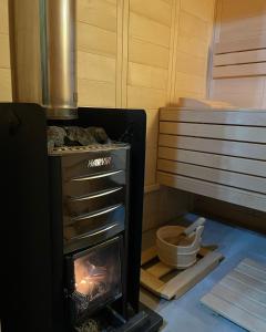 BixadにあるPension Sólyomkőのキッチン(オーブン、コンロ付)