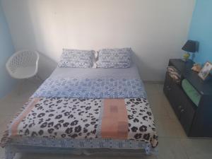 1 dormitorio con 1 cama y vestidor en Aves Del Sol en San Vicente