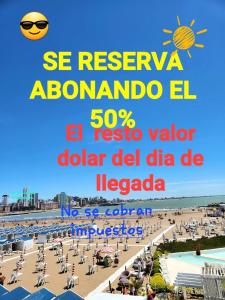 a poster for a beach resort in albania at Ana Dpto in Mar del Plata