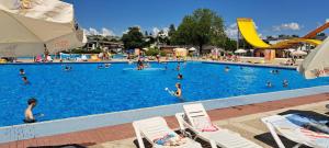 une grande piscine avec de nombreuses personnes dans l'établissement Vila VALENTINA, à Čatež ob Savi
