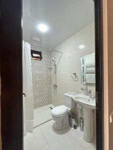 uma casa de banho com um WC e um lavatório em Bina N28 em Kutaisi