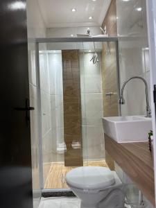 Ett badrum på Flat Restinga