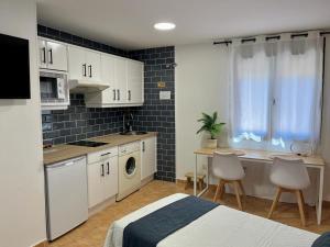 A kitchen or kitchenette at Estudios El Quijote