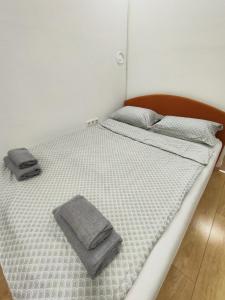1 cama grande con 2 almohadas encima en Apartman Malta, en Banja Luka