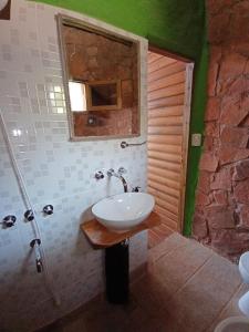 Ett badrum på Cabañas Misioneras