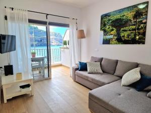 Μια τηλεόραση ή/και κέντρο ψυχαγωγίας στο Relax Beachfront Vistas al Mar Studio in Tenerife