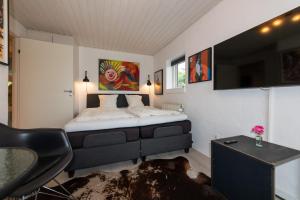 TV a/nebo společenská místnost v ubytování Bed & Breakfast Horsens - Udsigten