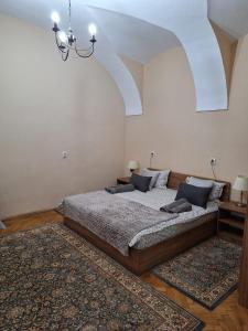 una camera con un grande letto di Cluj Memorandumului Apt with Free parking a Cluj-Napoca