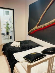 Postel nebo postele na pokoji v ubytování Apartamenty Paszkówka