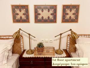 Posteľ alebo postele v izbe v ubytovaní Casa Delicosta- 2 Flat Country house with garden, 15 min from Trikala