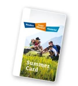 a flyer for a summer card with people sitting in a field at Aenna Apart Prutz in Prutz