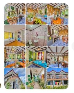 een collage van verschillende foto's van een huis bij Precious Homestay (Deluxe Room) in Burgos