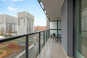 Balkón alebo terasa v ubytovaní Apartament Nadmorskie Spektrum & Parking