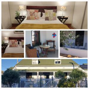 a collage of pictures of a bedroom and a house at 6 Olives B&B in Darling