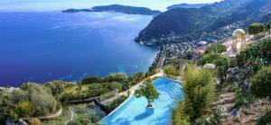 an aerial view of the amalfi coast at La Chèvre d'Or in Éze