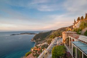 a view of the amalfi coast from a building at La Chèvre d'Or in Éze