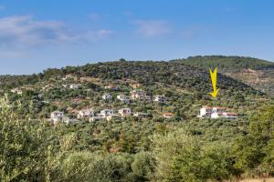 a village on a hill with houses and trees at Villa Oliva in Astris