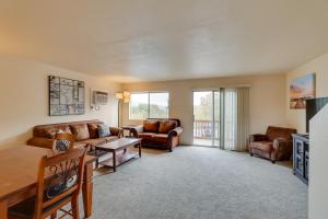 a living room with a couch and two chairs at Lewiston Vacation Rental with Nearby River Access! in Lewiston