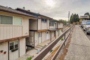 a row of buildings on a street at Lewiston Vacation Rental with Nearby River Access! in Lewiston