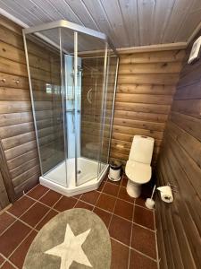 Et badeværelse på Holiday cottage with sauna close to Kjerag