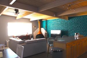 A seating area at The Three Keys duplex
