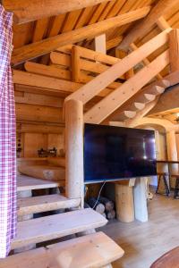 TV a/nebo společenská místnost v ubytování SRUB KVETONOV