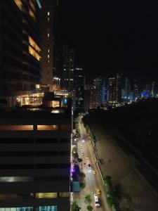 a view of a city at night with buildings at Apartamento Luxury frente al mar in Cartagena de Indias