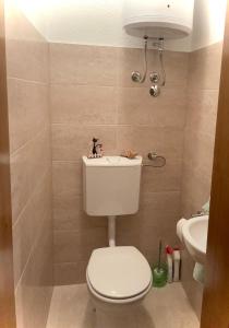 a bathroom with a toilet and a sink at Apartment Milkica in Sarajevo