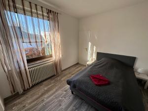 Postel nebo postele na pokoji v ubytování Ferienwohnung am Stadtpark