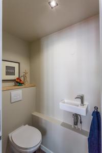 a bathroom with a toilet and a sink at Bayonne - Centre ville - Triplex - Standing in Bayonne +11 photos