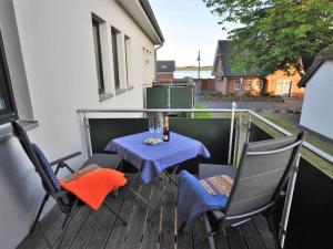 Balkón nebo terasa v ubytování Ferienwohnung Else Boddenkieker