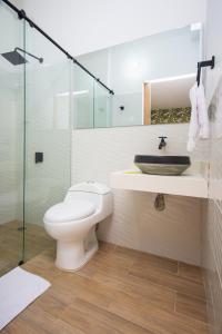 Koupelna v ubytování La Casona Hotel Boutique