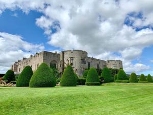 a castle with a bunch of bushes in front of it at 2 bed in Ellesmere 62544 in Ellesmere